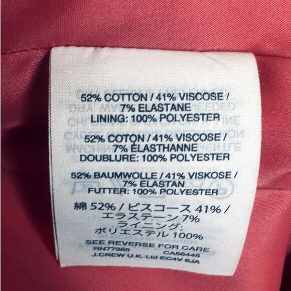 J. Crew Coral Pink No. 2 Pencil Skirt - Size 0 - Picture 4 of 5